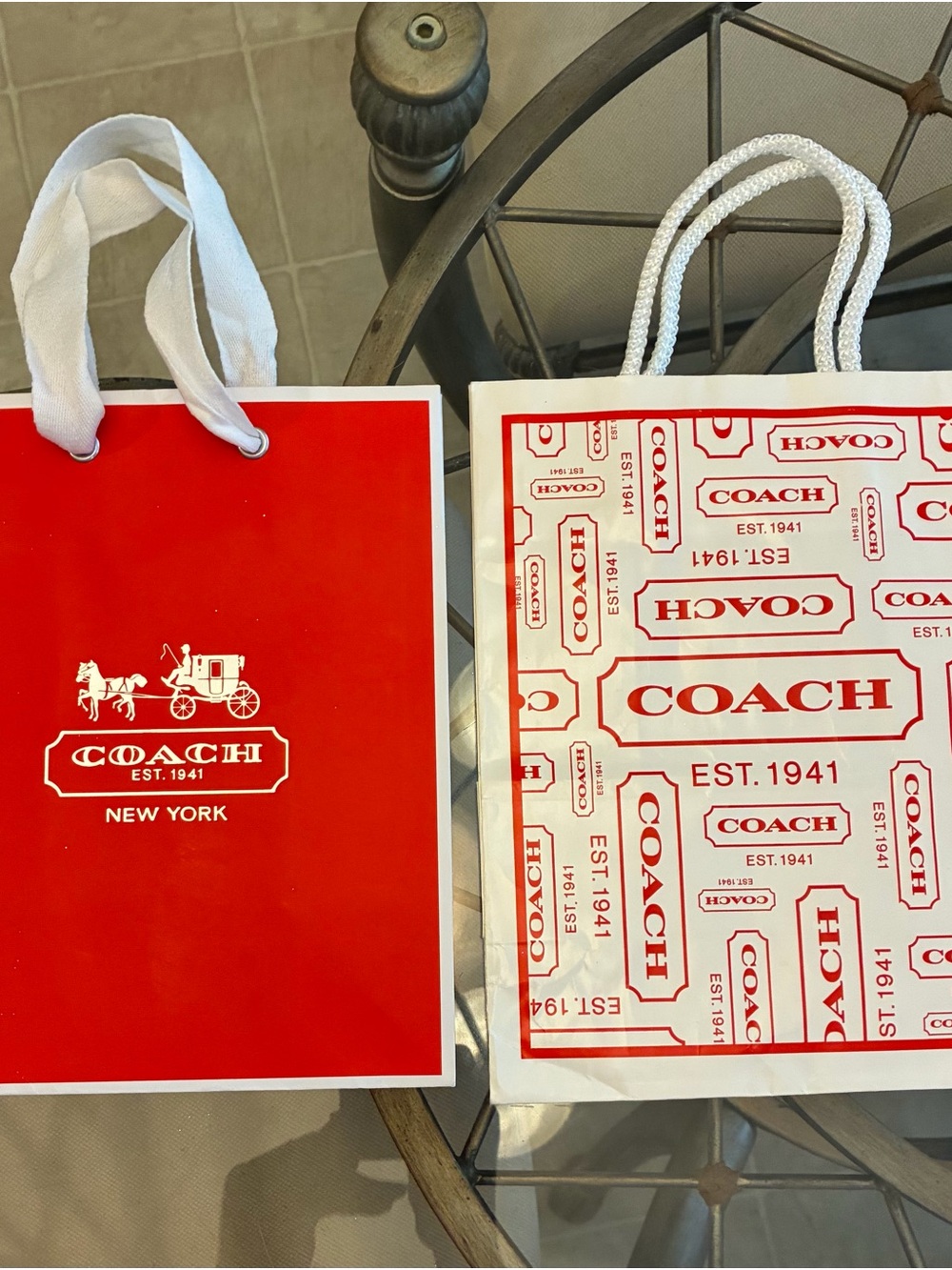 Coach Paper Shopping/Gift Bags 10x8